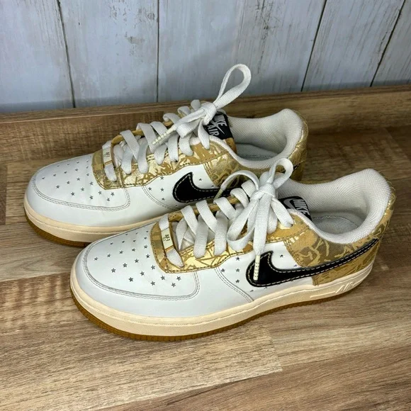 Nike Air Force 1, Cream and Gold size 5.5y (7w) - Picture 9 of 10